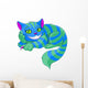 Green Cheshire Cat Wall Decal