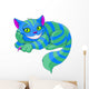 Green Cheshire Cat Wall Decal