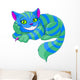 Green Cheshire Cat Wall Decal