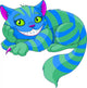 Green Cheshire Cat Wall Decal