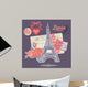 Scrapbook Design Elements - Paris Vintage Card with Stamps 