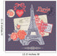 Scrapbook Design Elements - Paris Vintage Card with Stamps 