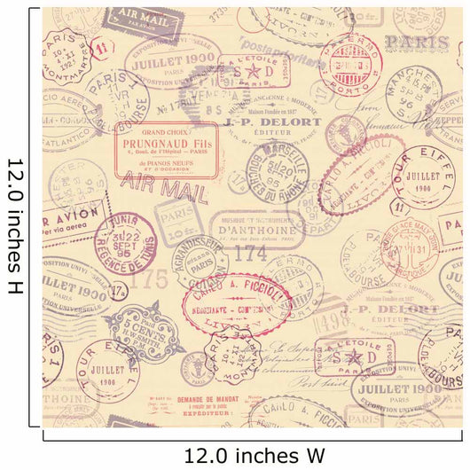 Postage Themed with Vintage Wall Decal
