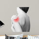 Pain in the women's shoulder 