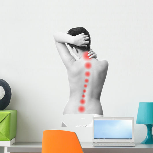 Pain in back of women 