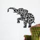 Elephant Floral Ornament Decoration Wall Decal