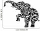 Elephant Floral Ornament Decoration Wall Decal