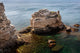 a small island in the blue sea 