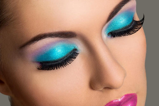 Beautiful girl with colorful makeup 