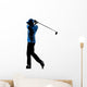 man golfer golfing golf swing  silhouette Wall Decal