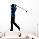 man golfer golfing golf swing  silhouette Wall Decal