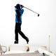 man golfer golfing golf swing  silhouette Wall Decal