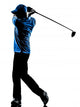 man golfer golfing golf swing  silhouette Wall Decal