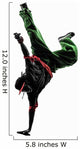 hip hop acrobatic break dancer breakdancing young man handstand Wall Decal