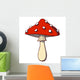 Cartoon mushroom amanita. Vector illustration Wall Mural