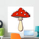 Cartoon mushroom amanita. Vector illustration Wall Mural