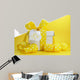Yellow theme gift box with yellow polka dot ribbon 
