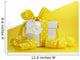 Yellow theme gift box with yellow polka dot ribbon 