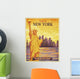 Travel to New York Poster, Vintage 