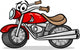 bike or chopper cartoon illustration 