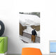 Man Using Snow Rake Wall Decal