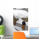 Man Using Snow Rake Wall Decal