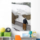 Man Using Snow Rake Wall Decal