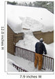 Man Using Snow Rake Wall Decal
