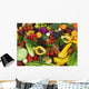 Organic Healthy Vegetables and Fruits Wall Mural