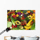 Organic Healthy Vegetables and Fruits Wall Mural