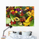 Organic Healthy Vegetables and Fruits Wall Mural