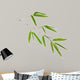 illustration with isolated green bamboo branch 