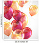 holiday background with multicolored balloons and sparkles 