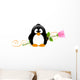 Penguin with Rose Wall Decal
