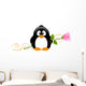 Penguin with Rose Wall Decal