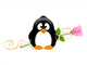 Penguin with Rose Wall Decal