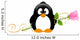 Penguin with Rose Wall Decal