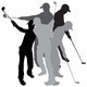 Vector silhouette golf. 