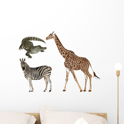 Africa Set Wall Decal shown on a wall