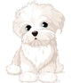 Maltese Puppy Dog Wall Decal