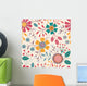Seamless Floral Pattern Wall Decal Design 4