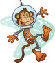 Monkey Astronaut Character in a Space Suit 