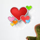 3D colorful paper hearts on white background (vector) Wall Decal