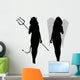 Angel and the She Devil Wall Decal