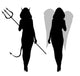 Angel and the She Devil Wall Decal