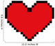 Heart Love 8 Bit Retro Vintage Style 