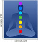 Chakras Blue Wall Decal