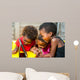 Threesome african kids having fun with tablet. 