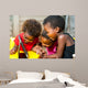 Threesome african kids having fun with tablet. 