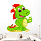 Illustration of dragon cartoon Wall Decal